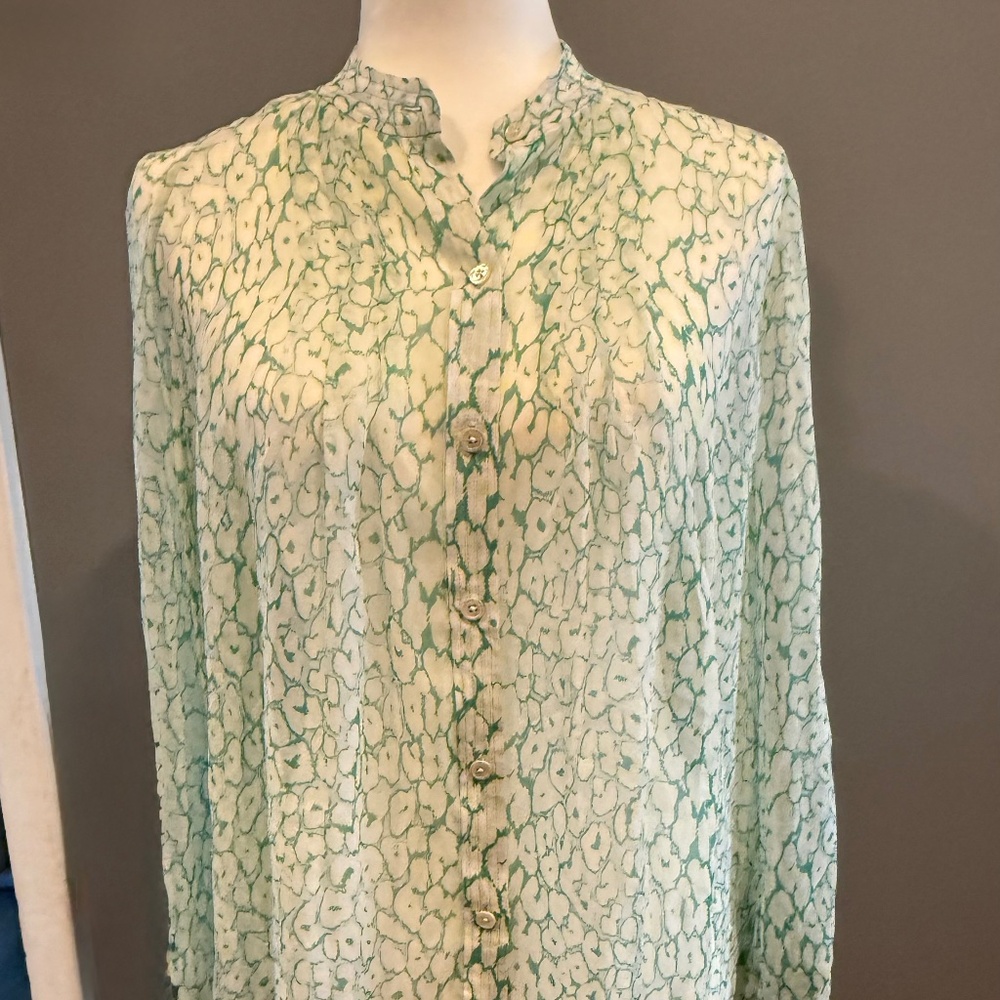 *GENTLY WORN* Equipment Women's Size S Sheer Silk Button Down Blouse
